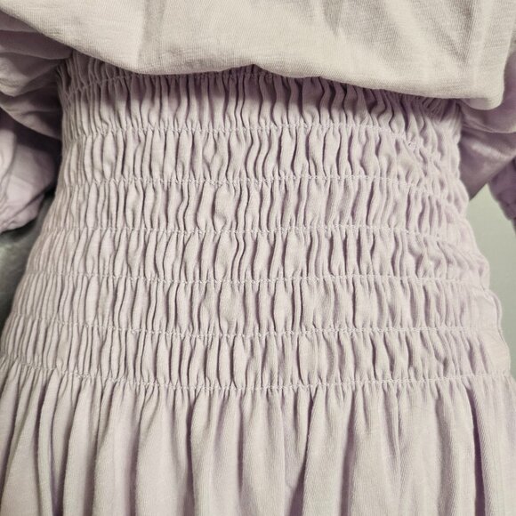 NWT SUNDRY Anthropologie Womens Midi Dress SZ Small Lilac Smocked Waist USA - Picture 7 of 12